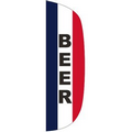 "BEER" 3' x 10' Stationary Message Flutter Flag